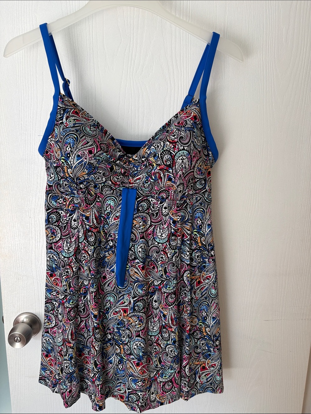 Blue Paisley One-Piece Swimdress